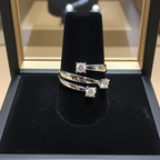 Anello trilogy , diamanti naturali 0.60ct certificato IGI D IF