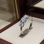 Anello Trilogy- 18 carati Oro bianco - 1.01ct. tw. Diamante (Naturale) - Diamante -D COLOR VVS1