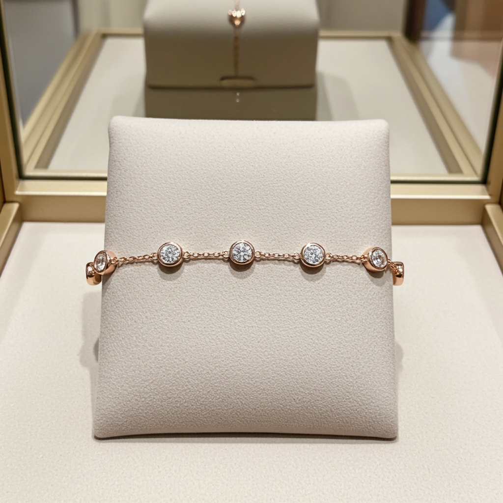 bracciale in oro bianco 18k e 8 diamanti naturali 0,80ct