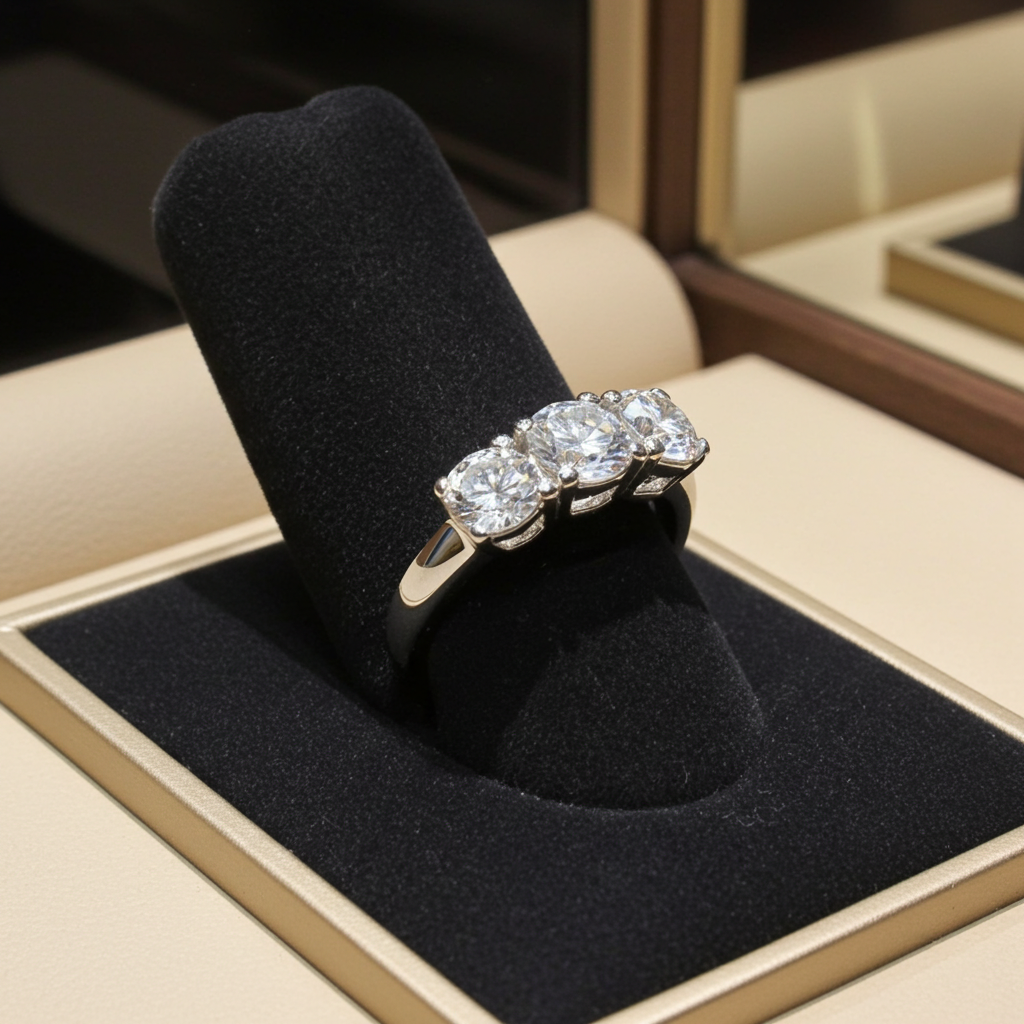 Anello Trilogy -1.35ct Diamanti Naturali