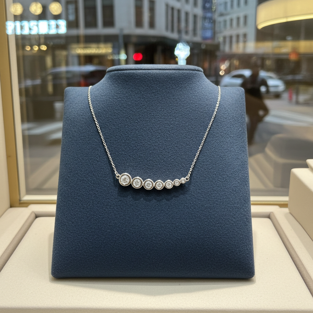 Collana - 18 carati Oro bianco - 1.80 ct. tw. Diamante Naturali