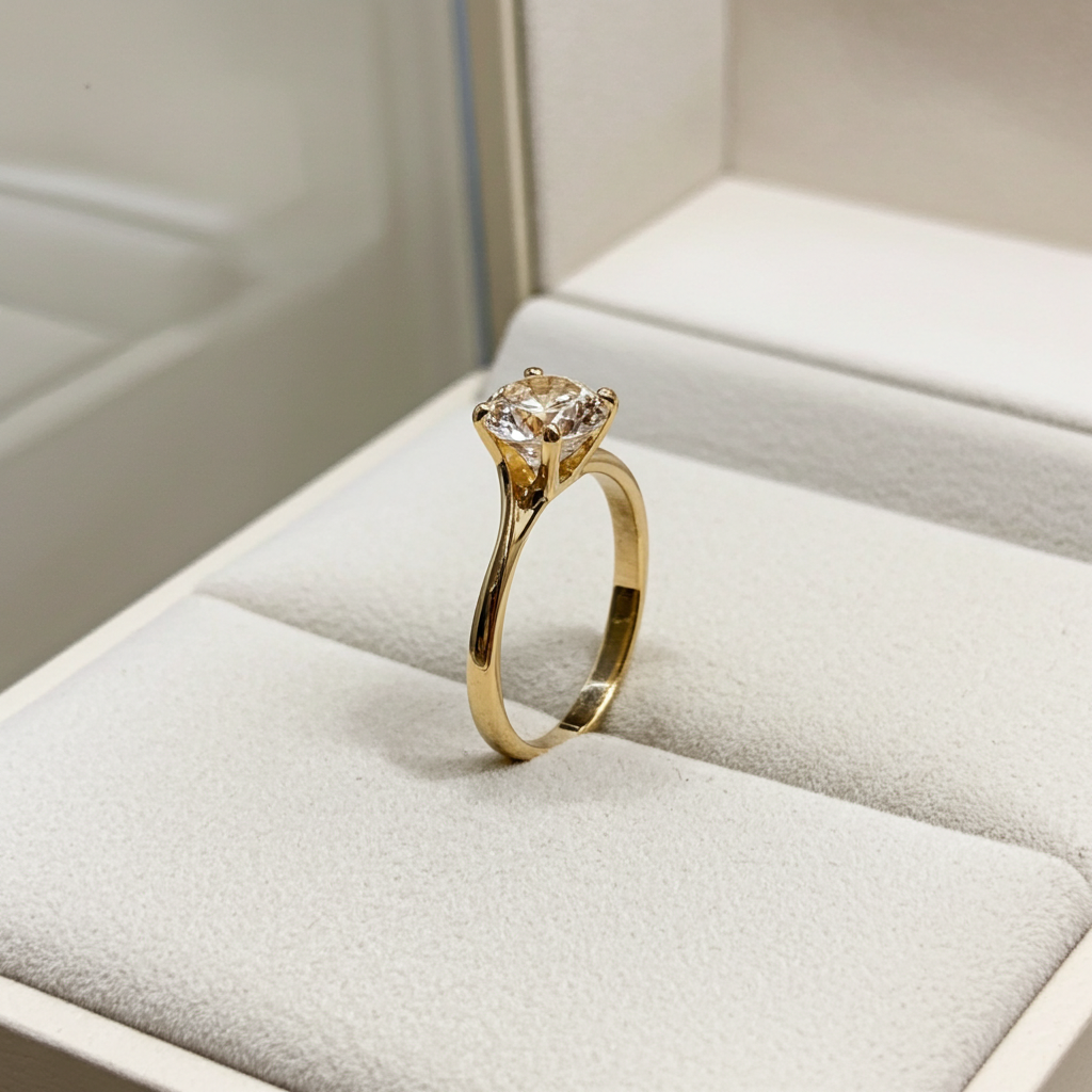 Anello di fidanzamento - 18k giallo - 0.65ct. tw. Diamante (Naturale)