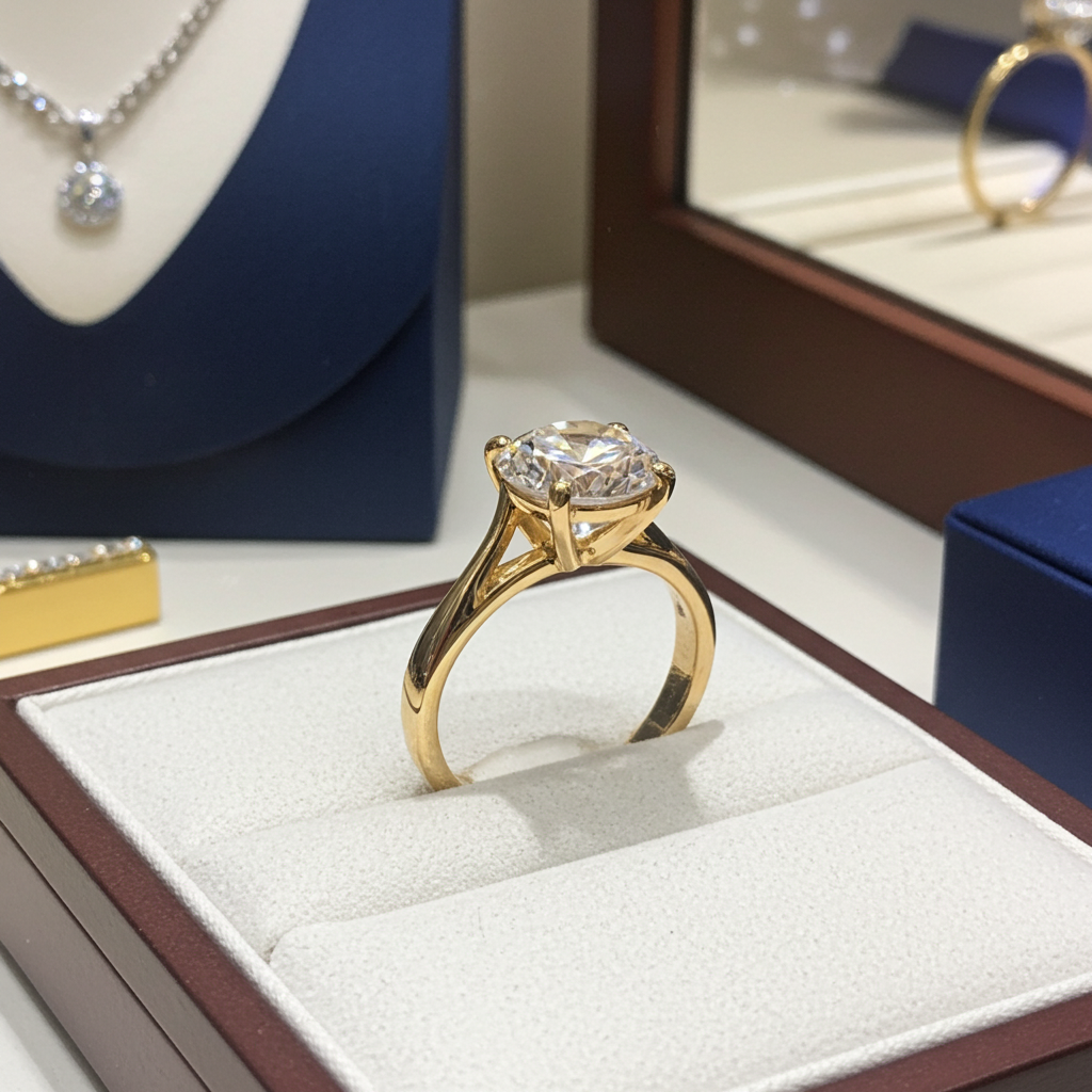 Anello di fidanzamento - 18k giallo - 0.65ct. tw. Diamante (Naturale)