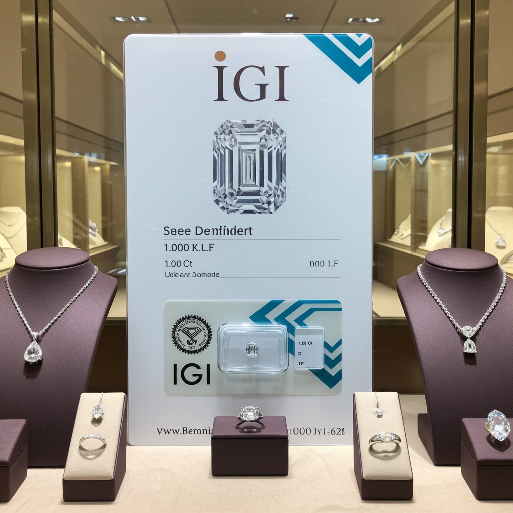 diamanti naturali certificato IGI taglio smeraldo 1.00ct D IF