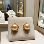 Orecchini - 18 carati Oro giallo - Perle di mare del Sud da 11x12mm