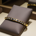 Bracciale - 18 carati Oro giallo,  con diamanti e zaffiri naturali