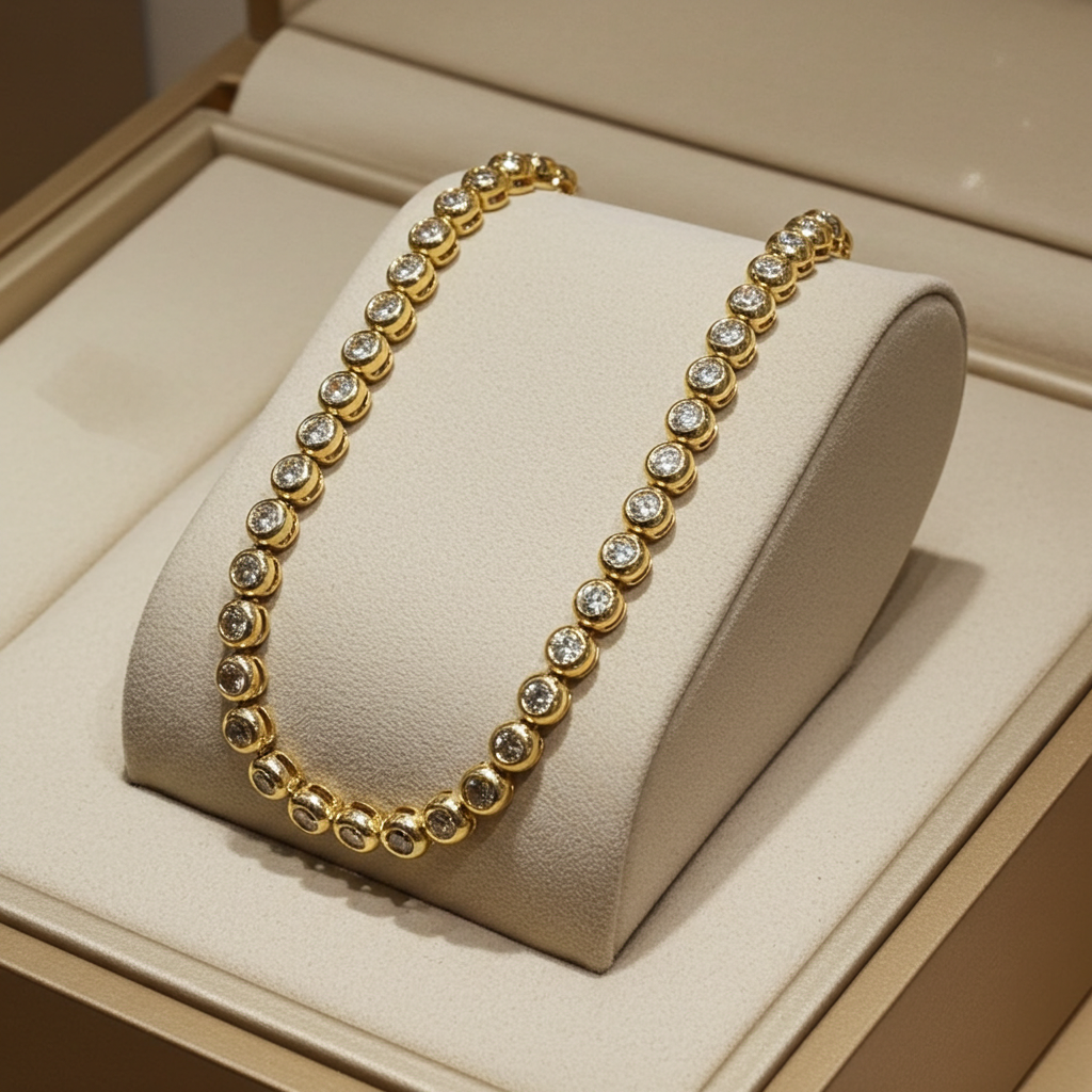 Bracciale tennis - 18 carati Oro giallo - 5.00ct. tw. Diamante (Naturale)