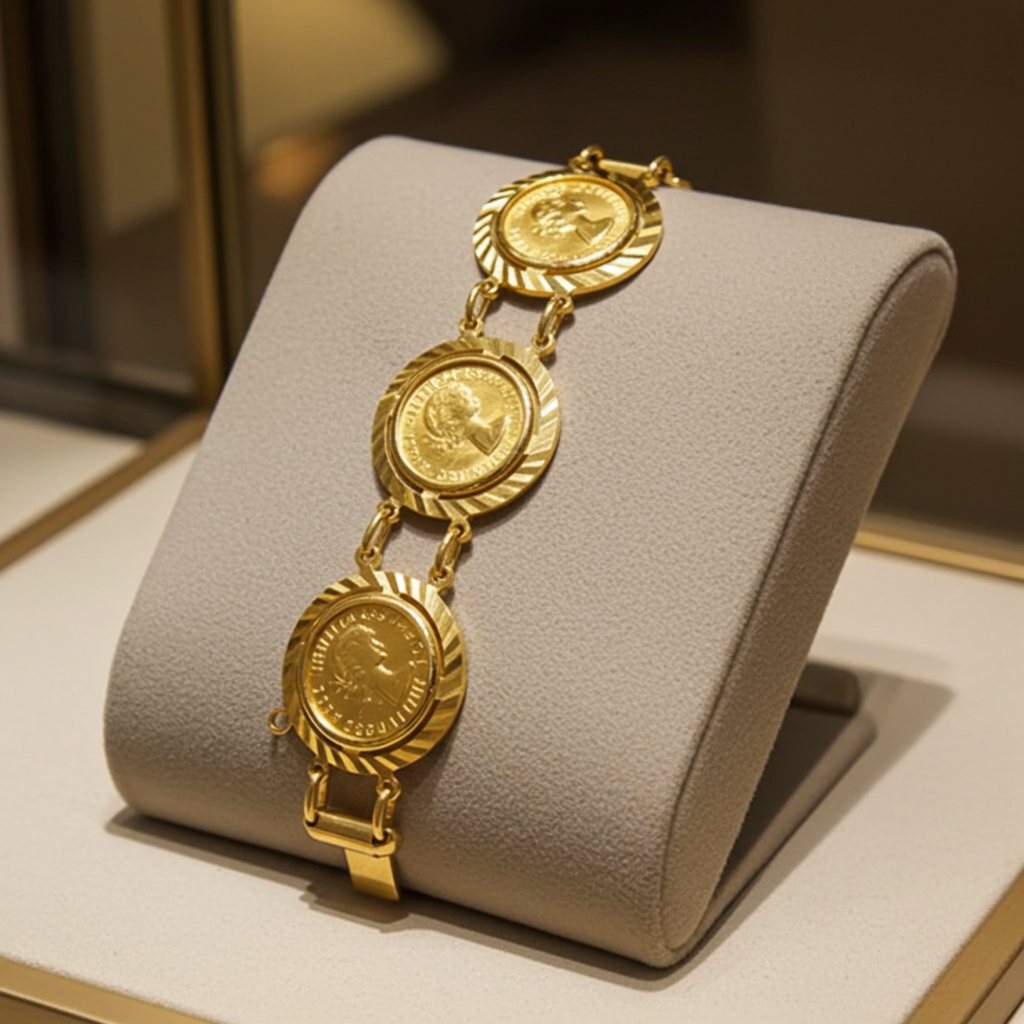 Bracciale Sterline -  in oro giallo 6 sterline oro 22k