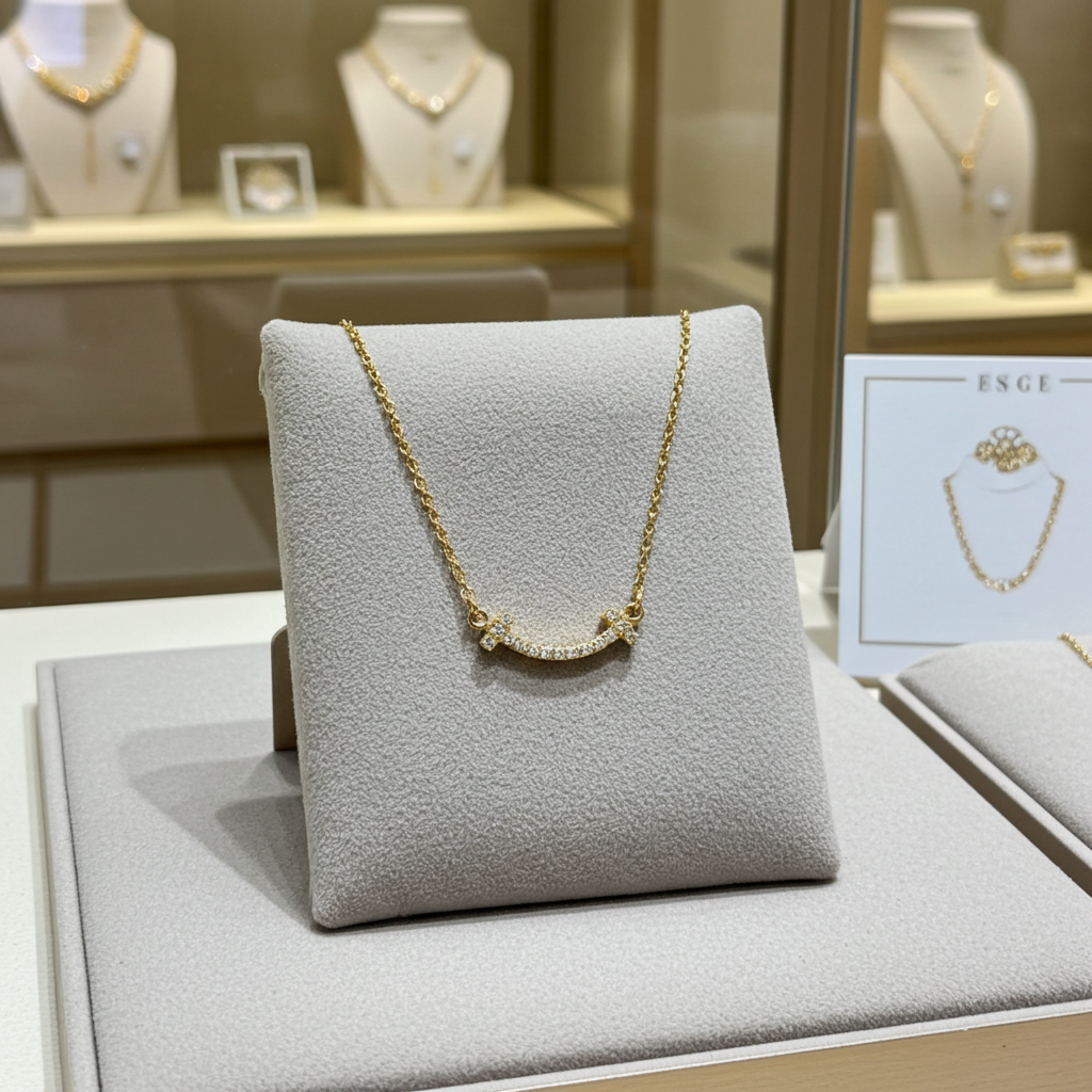 Collana TIFFANY & CO in oro e diamante naturale 0.48 ct