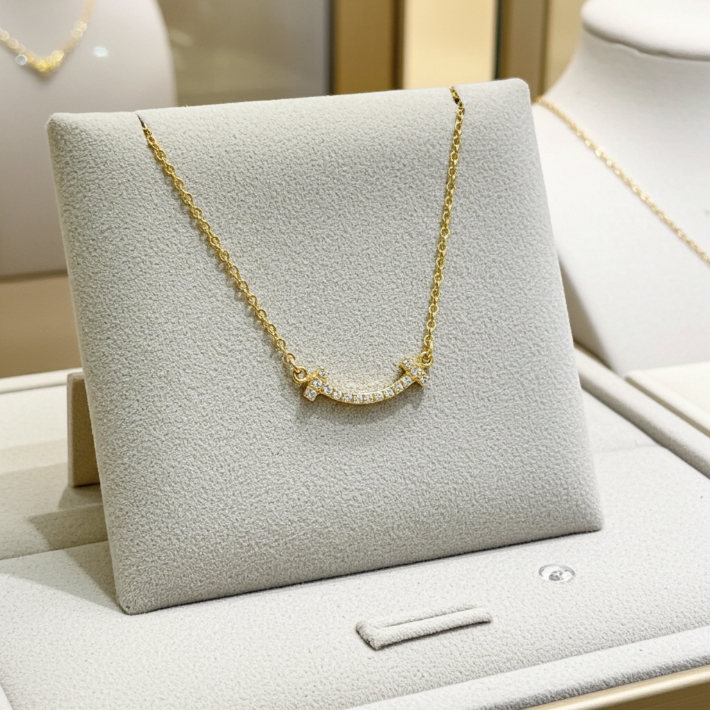 Collana TIFFANY & CO in oro e diamante naturale 0.48 ct