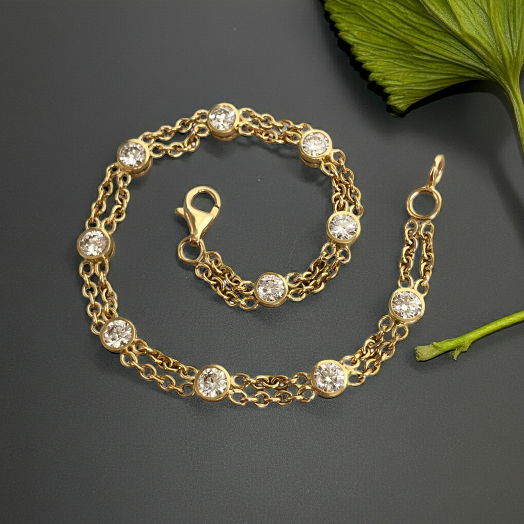 Bracciale in oro e diamante naturale 1.00ct