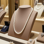 Collana in oro giallo 18k e perle naturale akoya