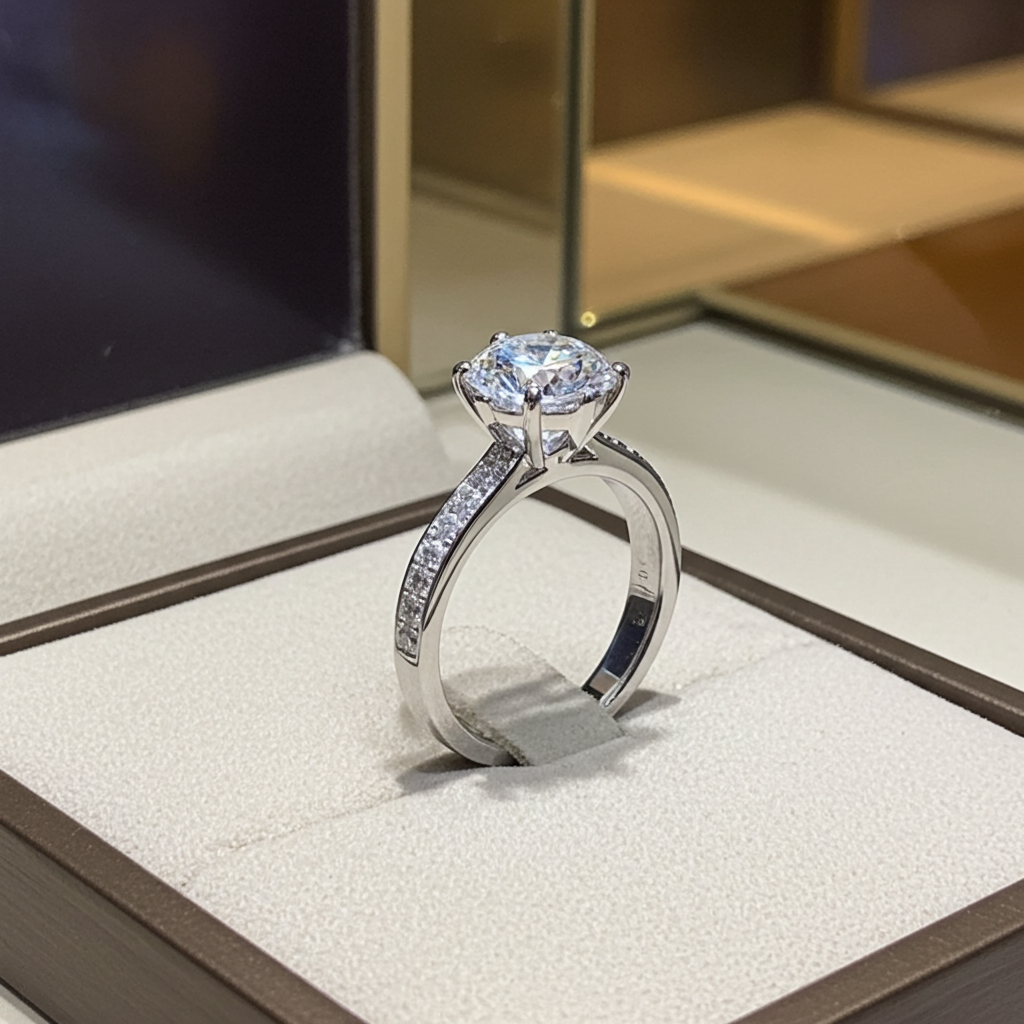 Anello - 18 carati Oro bianco, 1,00 ct E VVS- 1.41ct. tw. Diamante (Naturale)