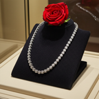 Collana collier tennis a cipollina in oro e diamanti naturali 6.40ct