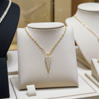 Collana con ciondolo - 18k giallo Diamante (Naturale) 0.20ct