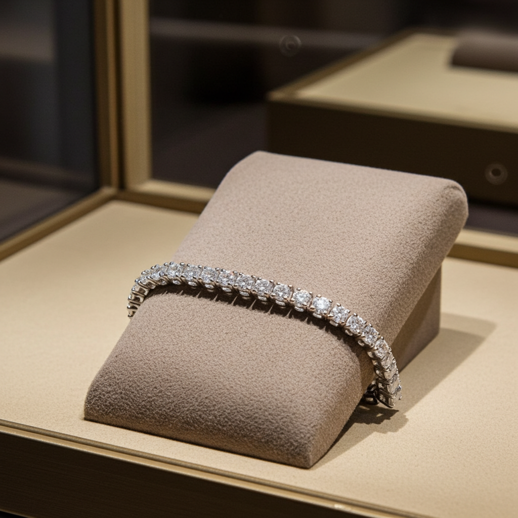 Bracciale - 18 carati Oro bianco - 10.12ct. tw. Diamante (Naturale)