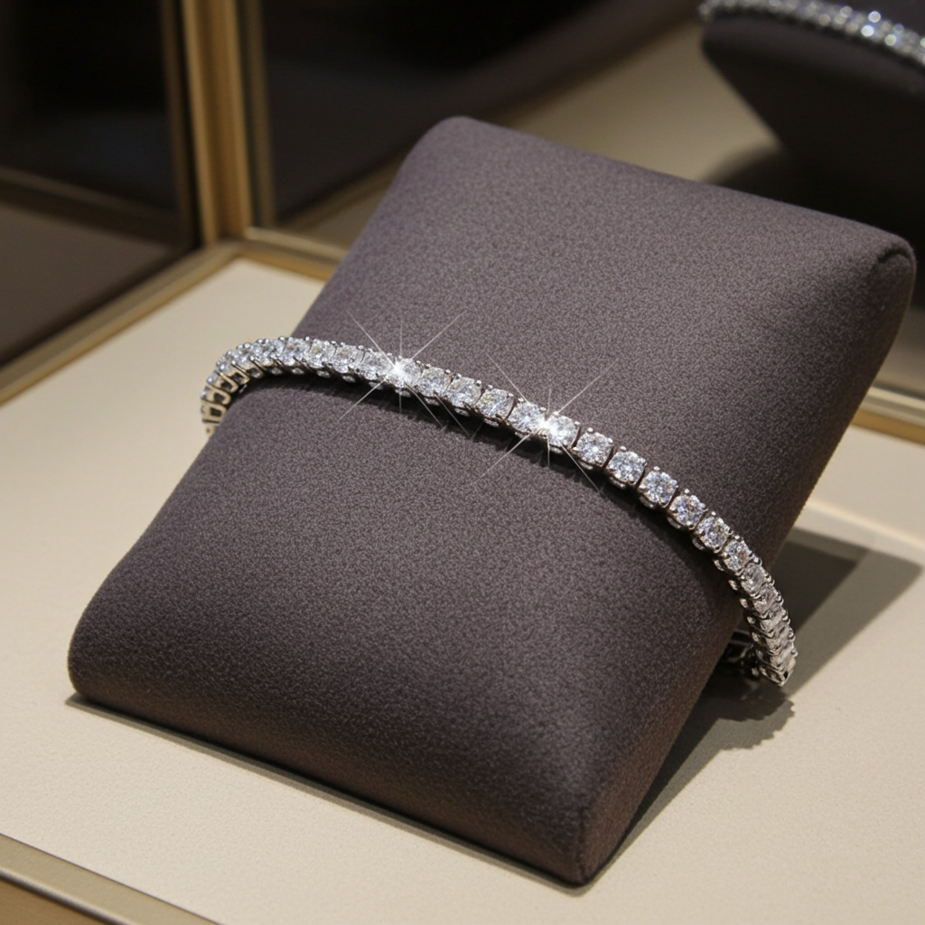 Bracciale - 18 carati Oro bianco - 10.12ct. tw. Diamante (Naturale)