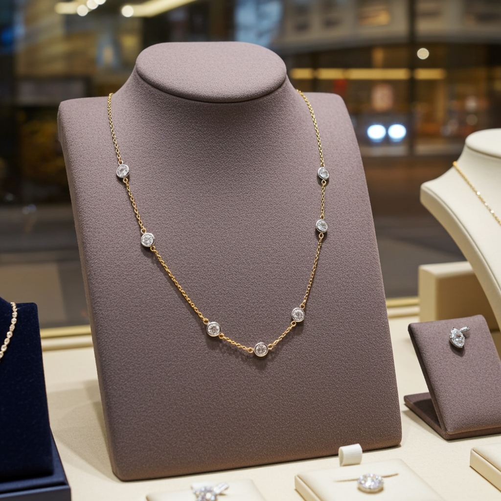 Collana in oro giallo 18k e diamanti naturali  1,40ct