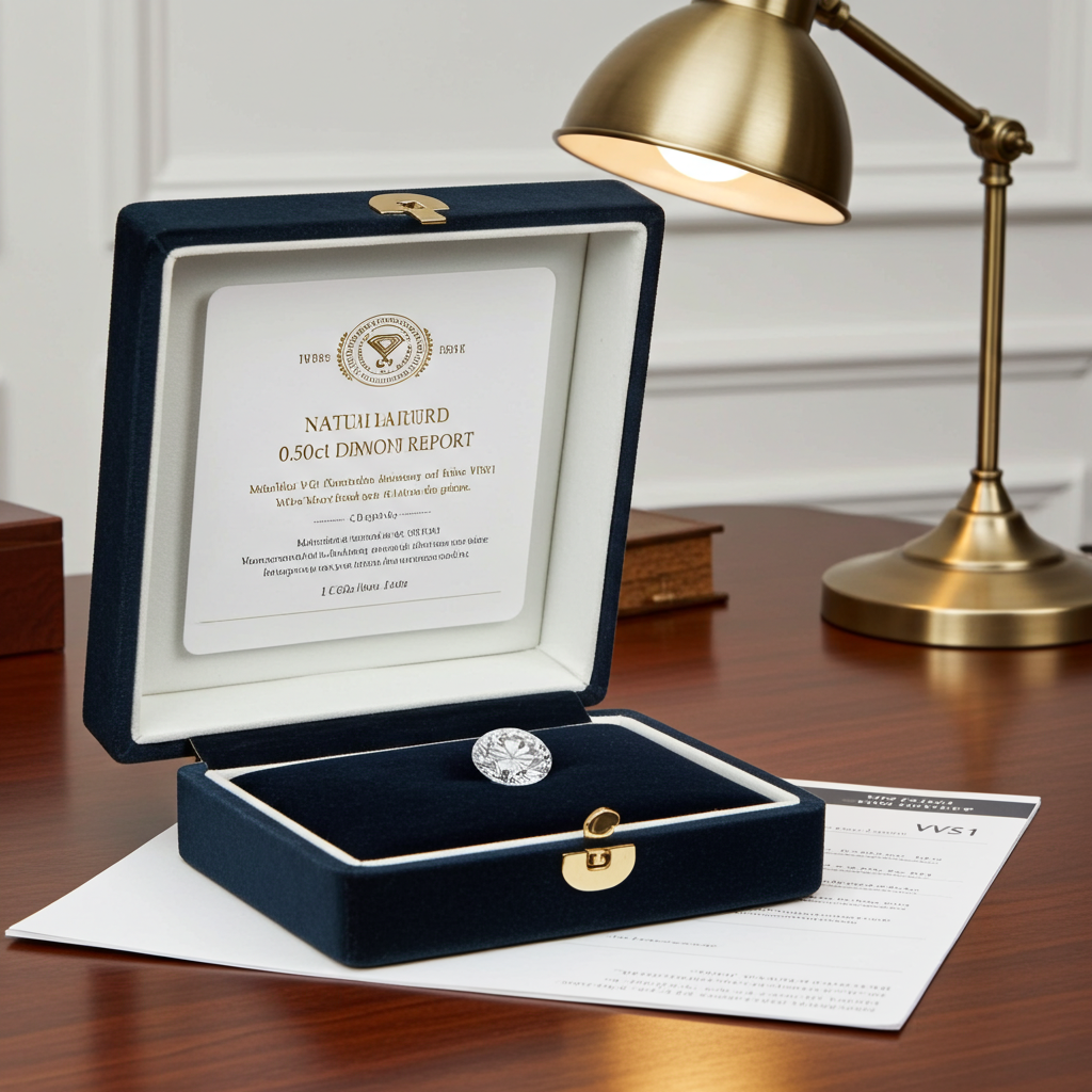 Diamante da investimento certificato igi 0,50ct E VVS1