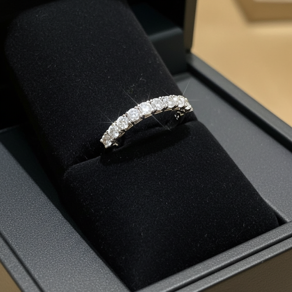 Anello riviera - 18k bianco - 1.72ct. tw. Diamante (Naturale) - Fede nuziale