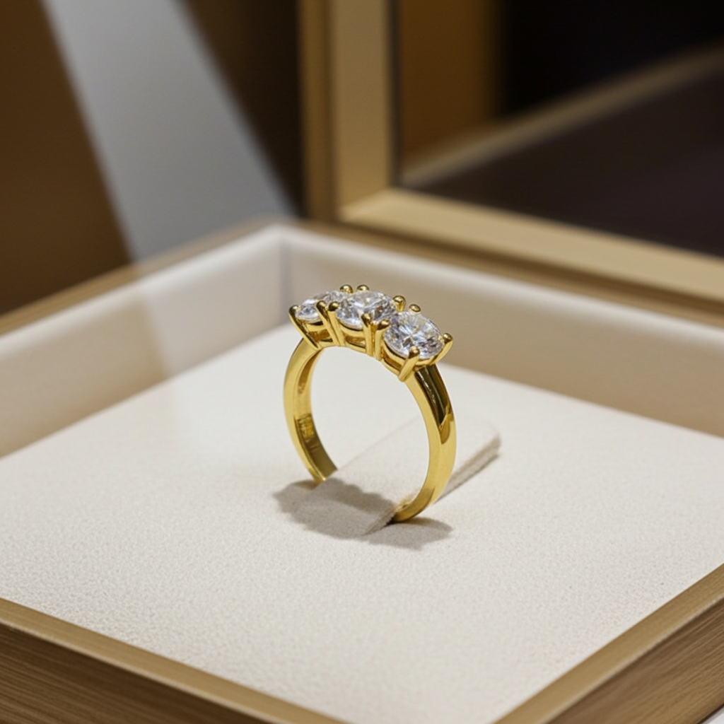 Anello Trilogy -0.60ct Diamanti Naturali