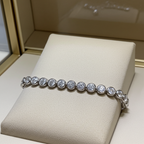 Bracciale - 18 carati Oro bianco - 3.50ct. tw. Diamante (Naturale
