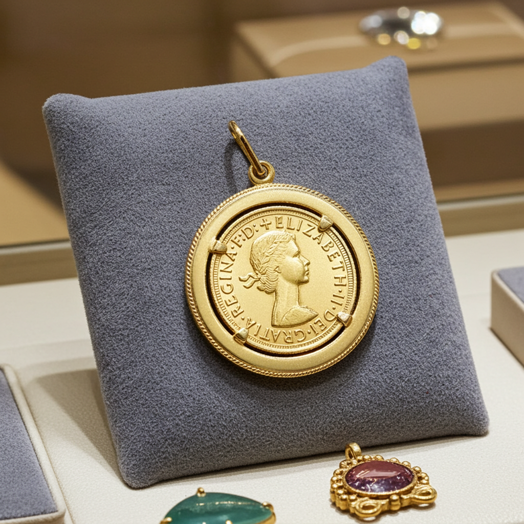 Ciondolo - Collana  oro con sterline oro 22k