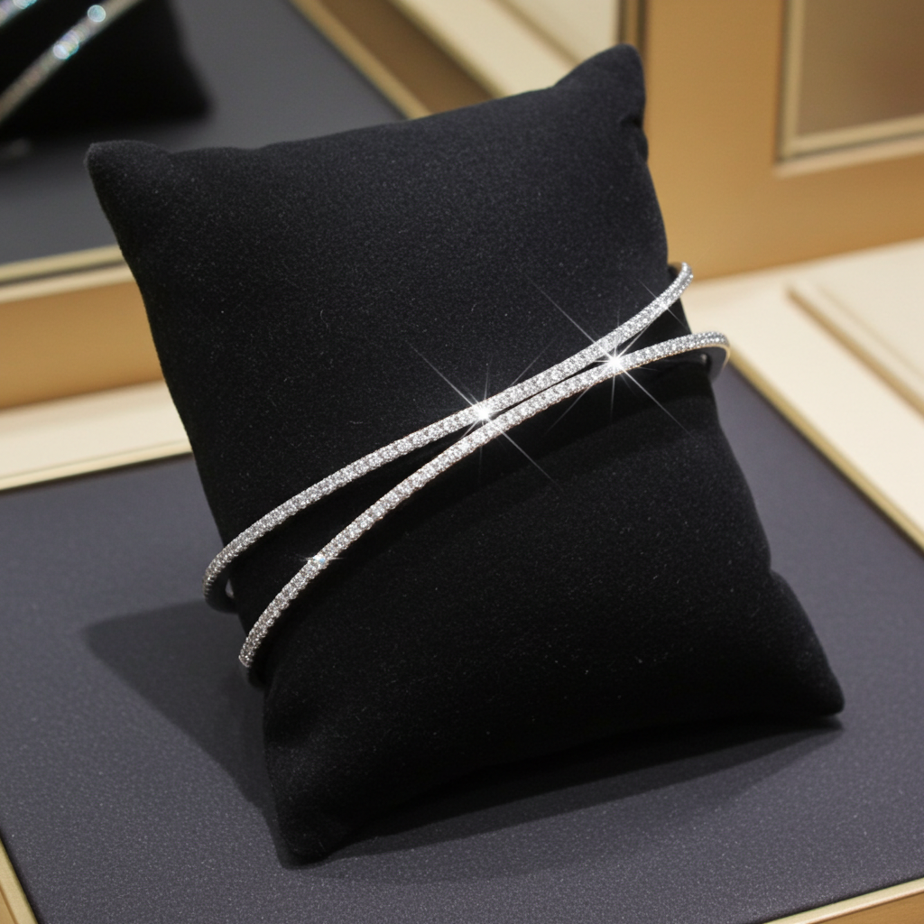 Bracciale in oro bianco 18k e diamanti naturali 1.20ct