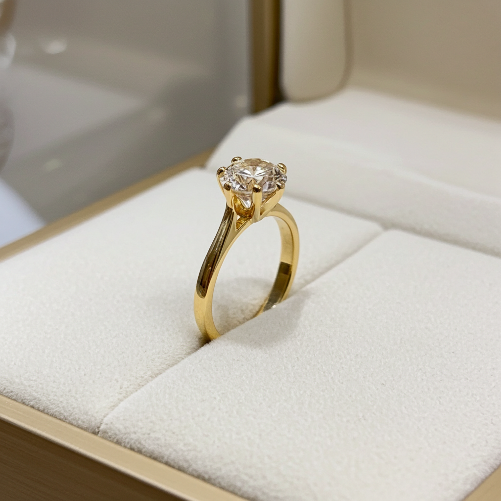 Anello di fidanzamento - 18k giallo - 0.54ct. tw. Diamante (Naturale)