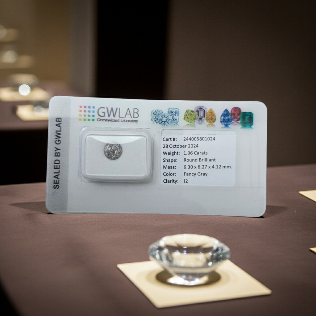 Diamante naturale certificato 1.06 ct