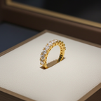 Anello riviera - 18k giallo - 1.72ct. tw. Diamante (Naturale) - Fede nuziale