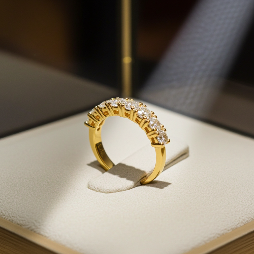 Anello riviera - 18k giallo - 1.72ct. tw. Diamante (Naturale) - Fede nuziale