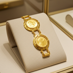 Bracciale Sterline in oro 22k con  5 sterline oro 22k