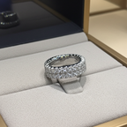 Anello - 18 carati Oro bianco - 3.08ct. tw. Diamante (Naturale) - Diamante -