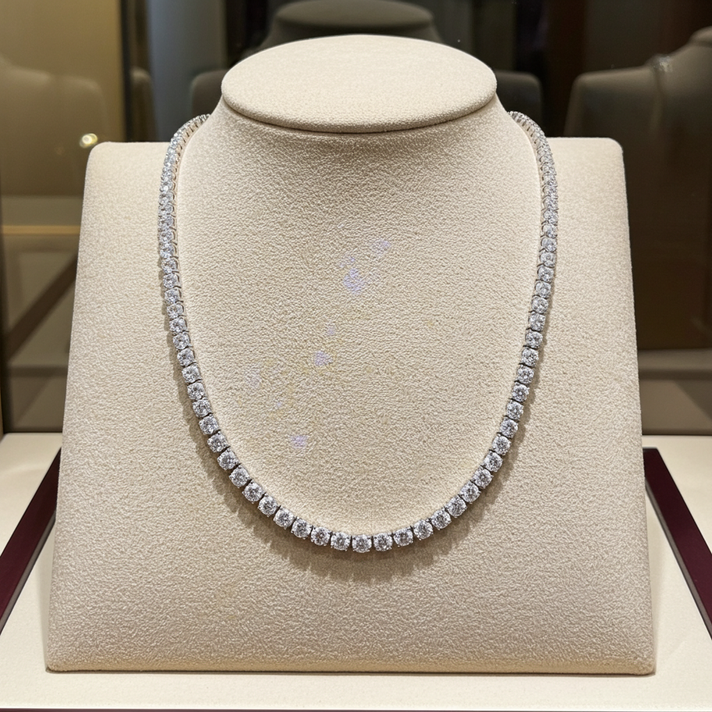 Collana tennis in oro e diamanti naturali 11ct certificato IGI