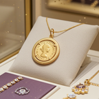 Collana - Ciondolo  oro con sterline oro 22k