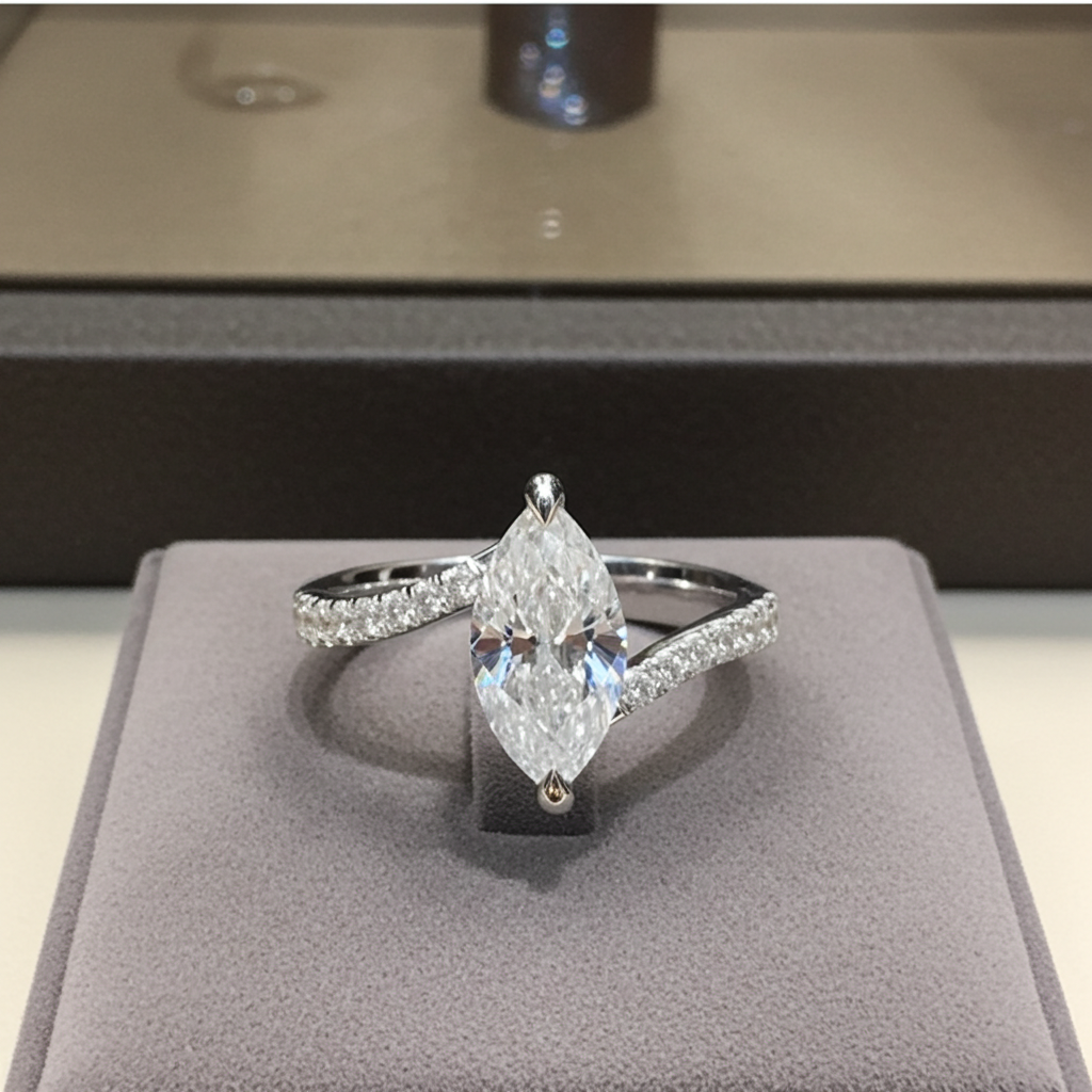 Anello da cocktail - 18 carati Oro bianco - 1.14ct. tw. Diamante (Naturale) -Diamante