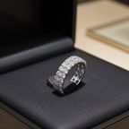 Anello - 18 carati Oro bianco - 5,50ct. tw. Diamante (Coltivato in Laboratorio)