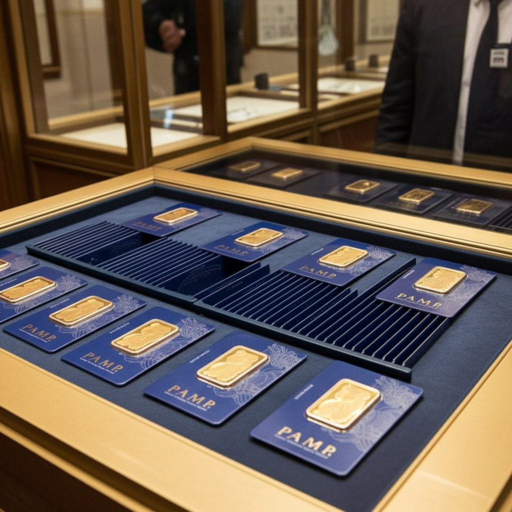 5 Lingotto d’oro pamp 24k 50 grammi