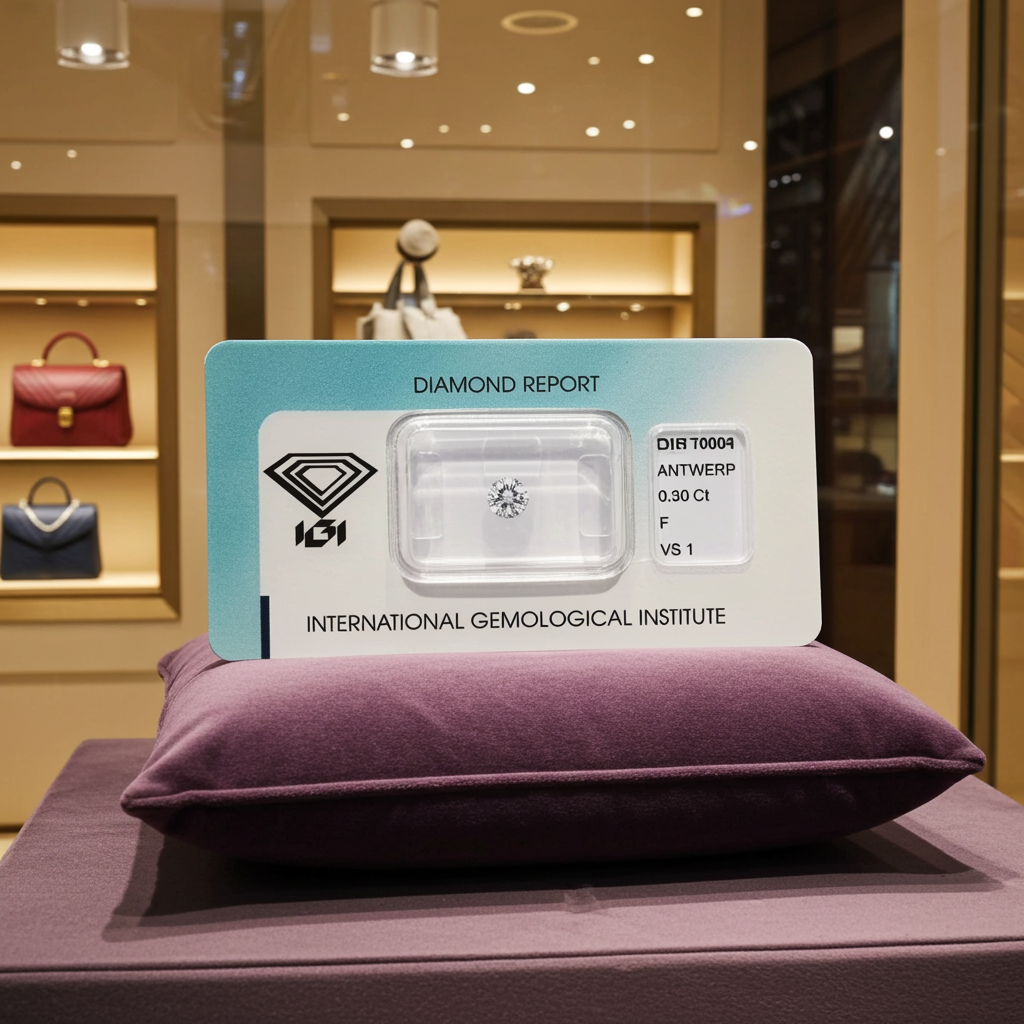 Diamante naturale certificato IGI 0,30 ct F VS1