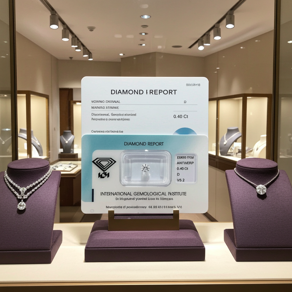 Diamante naturale certificato IGI 0,40 ct D VS2