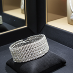 Bracciale tennis  oro bianco e diamanti naturali 35ct