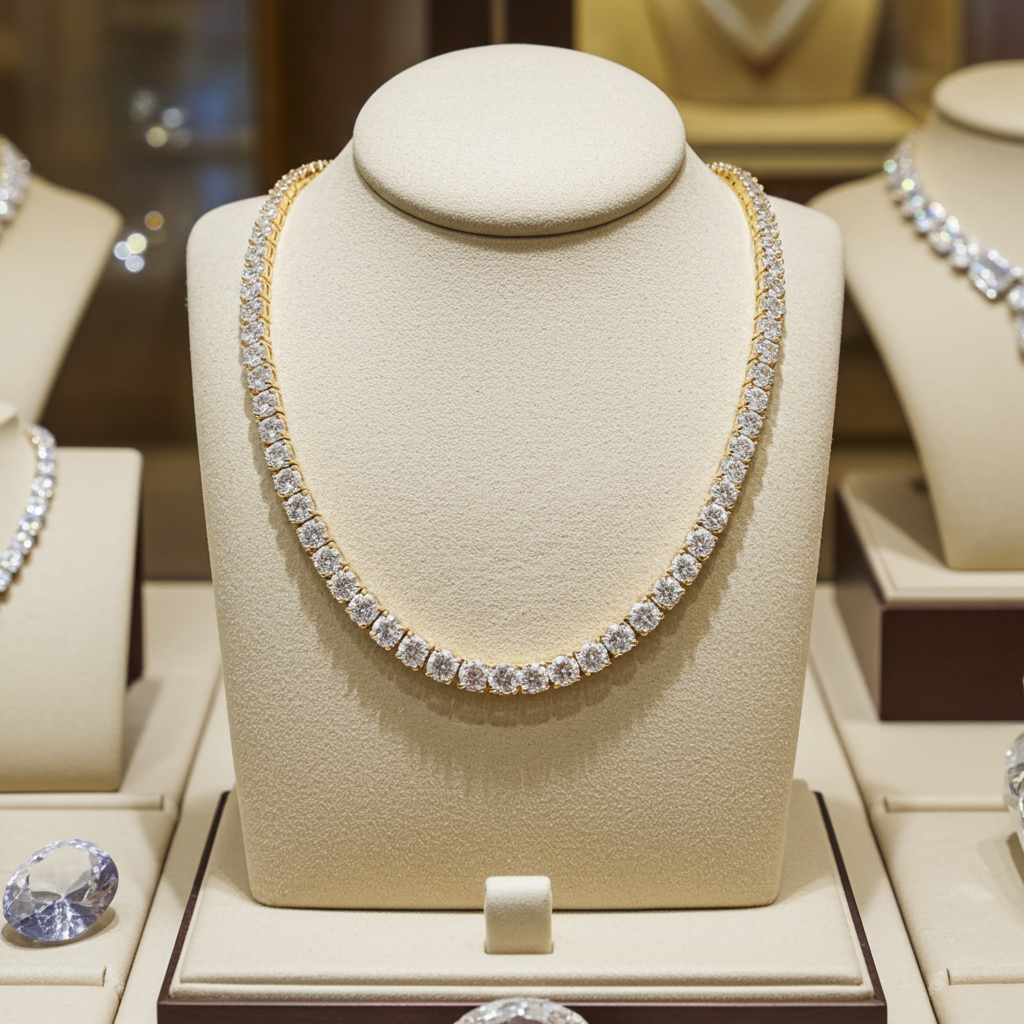 Collana - 18 carati Oro giallo, D-E/VVS - 9,50 ct. tw. Diamante (Naturale)