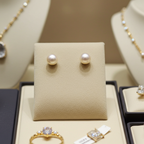 Orecchini - 18 carati Oro giallo Perla - Akoya 8-8,5 mm