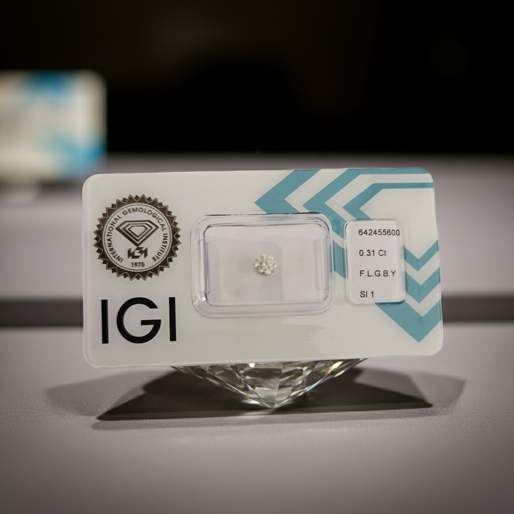 diamanti naturali certificato IGI  0.31ct