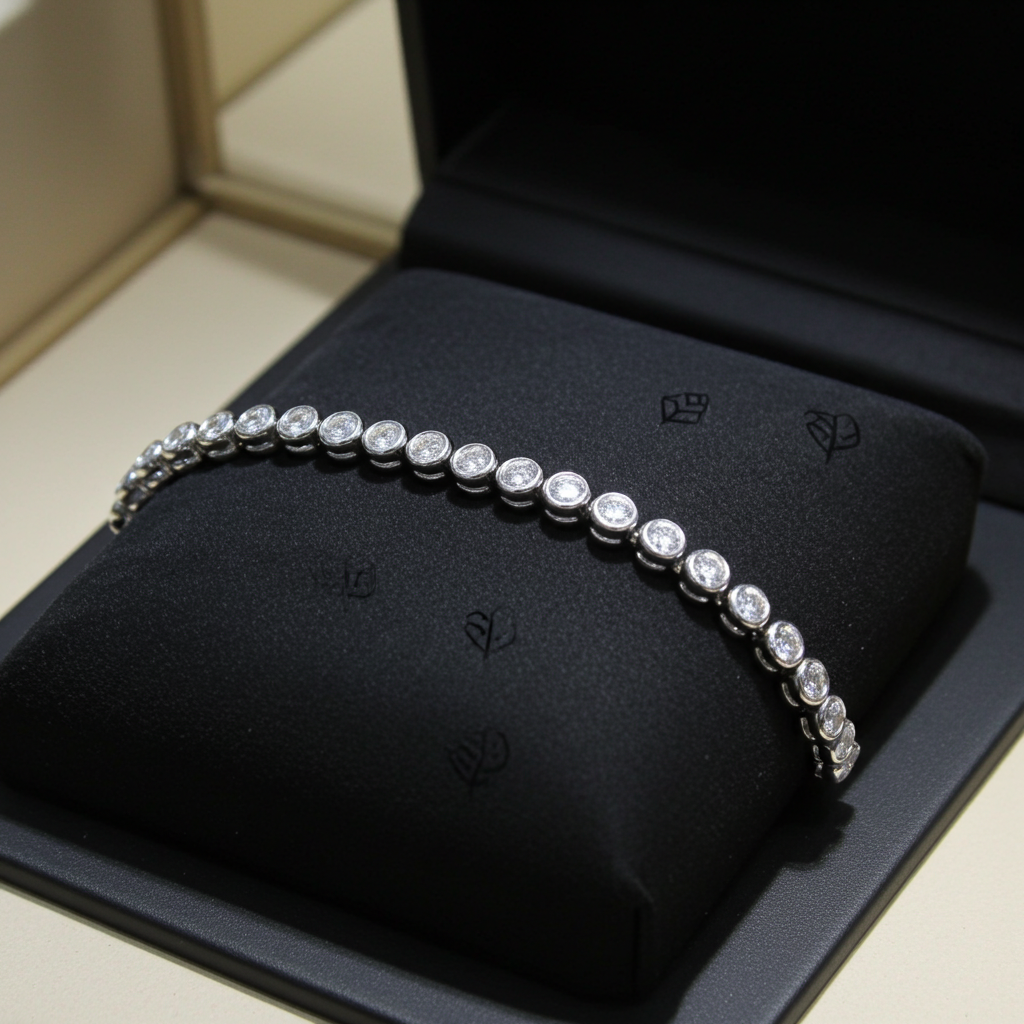 Bracciale - 18 carati Oro bianco - 3.50ct. tw. Diamante (Naturale)