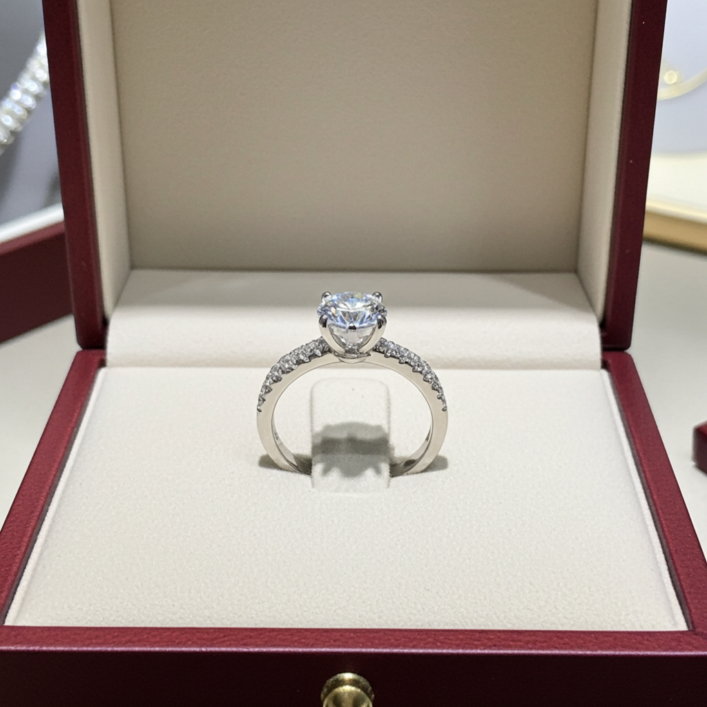 Anello di fidanzamento - 18 carati Oro bianco - 0.97ct. tw. Diamante (Naturale) - Diamante