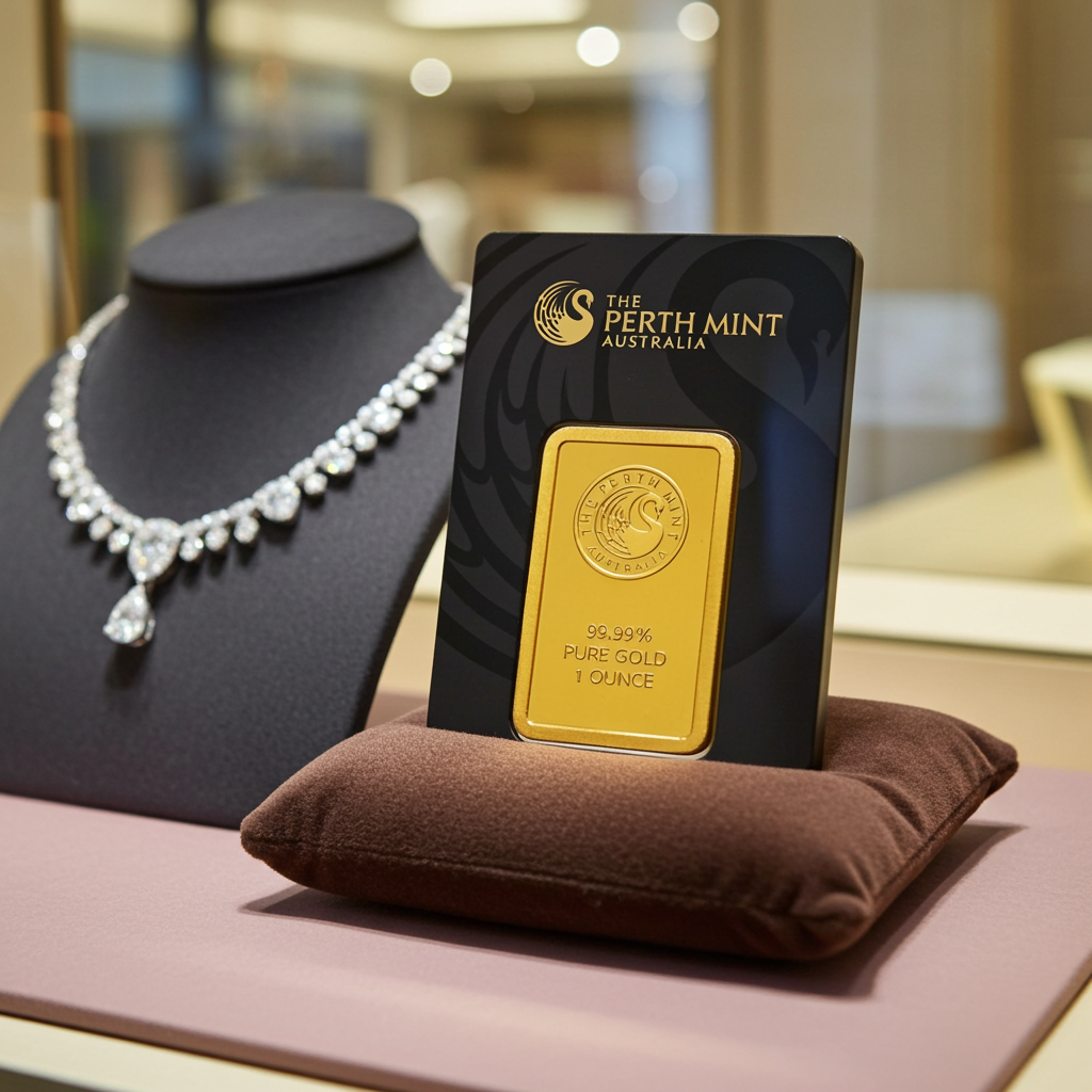 Lingotto oro puro 24k 31,10 grammi (the perth mint) Australia e anche PAMP