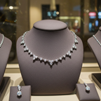 Collana con ciondolo in oro bianco 18k e diamanti naturali 1.25ct