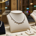 Collana con ciondolo in oro bianco 18k e diamanti naturali 1.25ct